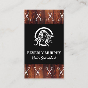 Carte De Visite Logo de la liste de cheveux   Ciseaux salons   Déc