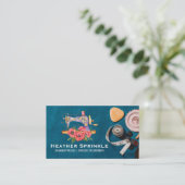 Carte De Visite Logo de la machine à coudre aquarelle | Outils d'a (Debout devant)