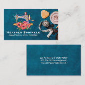 Carte De Visite Logo de la machine à coudre aquarelle | Outils d'a (Devant / Derrière)