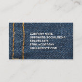 Carte De Visite Logo de la machine à coudre | Jeans | Stitching (Dos)