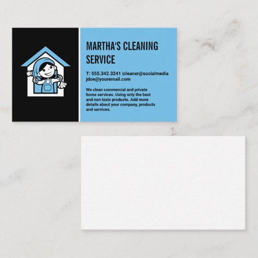 Carte De Visite Logo de la maison (Devant / Derrière)