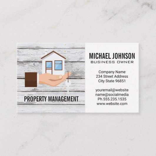 Carte De Visite Logo de la maison à main (Devant)