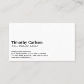 Carte De Visite Logo de la maison | Agent immobilier (Dos)