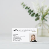 Carte De Visite Logo de la maison Agent immobilier Ajouter une ent (Debout devant)