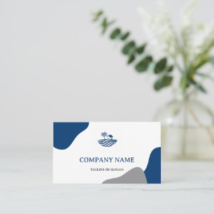 Carte De Visite Logo de la Maison Bleue moderne Réaltor Immobilier