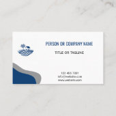 Carte De Visite Logo de la Maison Bleue moderne Réaltor Immobilier (Dos)