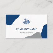 Carte De Visite Logo de la Maison Bleue moderne Réaltor Immobilier (Devant)