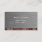 Carte De Visite Logo de la maison | Bois métallique | Construction (Dos)