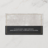 Carte De Visite Logo de la maison | Bordure pointillée en cuir (Dos)