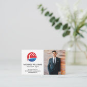 Carte De Visite Logo de la maison | Business Man (Debout devant)
