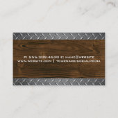 Carte De Visite Logo de la maison | Construction | Bois | Acier (Dos)