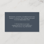 Carte De Visite Logo de la maison de chat de chien | Soins de form (Dos)