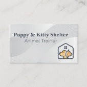 Carte De Visite Logo de la maison de chat de chien | Soins de form (Devant)