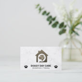 Carte De Visite Logo de la maison de chien | Services animaux (Debout devant)