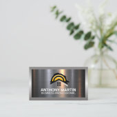 Carte De Visite Logo de la maison de construction | Arrière - plan (Debout devant)