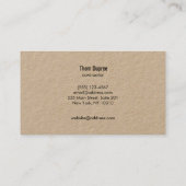 Carte De Visite Logo de la maison de construction et du menuisier (Dos)