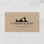 Carte De Visite Logo de la maison de construction et du menuisier (Devant)