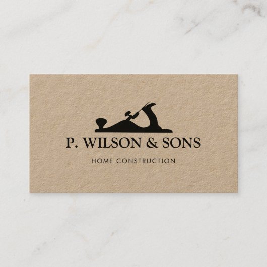 Carte De Visite Logo de la maison de construction et du menuisier (Devant)