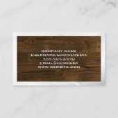 Carte De Visite Logo de la maison de construction | Panneaux en bo (Dos)