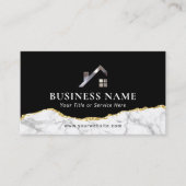 Carte De Visite Logo de la maison de l'agent immobilier Marbre dor (Devant)