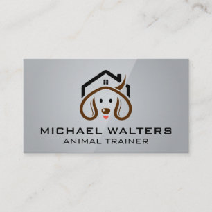 Carte De Visite Logo de la maison de marionnettes   Chien Groomer