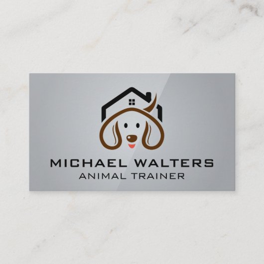 Carte De Visite Logo de la maison de marionnettes | Chien Groomer (Devant)