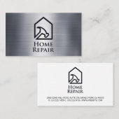 Carte De Visite Logo de la maison de marteau | Arrière - plan de t (Devant / Derrière)