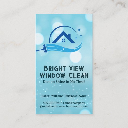 Carte De Visite Logo de la maison de nettoyage des jambes (Devant)