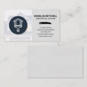 Carte De Visite Logo de la maison de pinceau (Devant / Derrière)