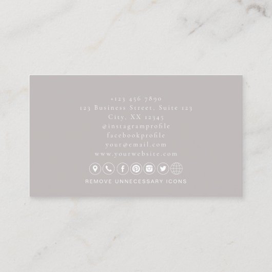 Carte De Visite Logo de la maison, décorateur, beige (Dos)