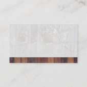 Carte De Visite Logo de la maison en bois | Générateur | Marbre (Dos)