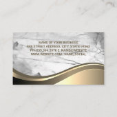 Carte De Visite Logo de la maison en bois immobilier | Code Qr (Dos)