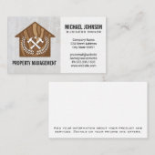 Carte De Visite Logo de la maison en bois | Marteaux traversés (Devant / Derrière)