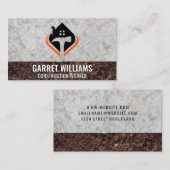 Carte De Visite Logo de la maison et du marteau | Béton et poussiè (Devant / Derrière)