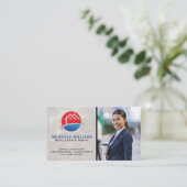 Carte De Visite Logo de la maison | Femme d'affaires (Debout devant)