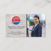 Carte De Visite Logo de la maison | Femme d'affaires (Devant)