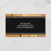 Carte De Visite Logo de la maison | Grain de bois (Dos)