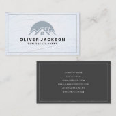 Carte De Visite Logo de la maison Grey sur le toit (Devant / Derrière)