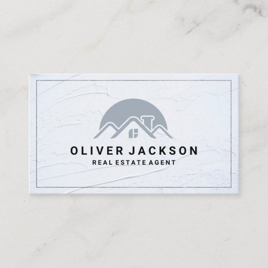 Carte De Visite Logo de la maison Grey sur le toit (Devant)