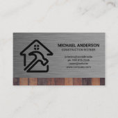 Carte De Visite Logo de la maison Hammer | Bois métallique (Devant)