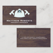 Carte De Visite Logo de la maison Hardhat Hammers | Arrière - plan (Devant / Derrière)