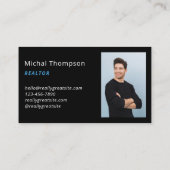 Carte De Visite Logo de la maison Immobilier Marine & Black Realto (Dos)