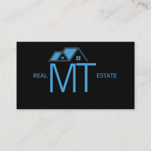 Carte De Visite Logo de la maison Immobilier Marine & Black Realto