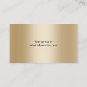 Carte De Visite Logo de la maison Immobilier Noir & Or Realtor Pho (Dos)