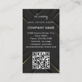 Carte De Visite Logo de la maison Immobilier Noir & Or Realtor Pho (Dos)