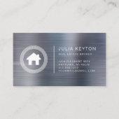 Carte De Visite Logo de la maison immobilière Cadre clé grecque Ar (Devant)