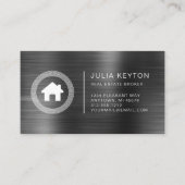 Carte De Visite Logo de la maison immobilière Cadre clé grecque Ch (Devant)