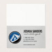 Carte De Visite Logo de la maison immobilière | Cuir (Extérieur déplié)