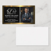 Carte De Visite Logo de la maison immobilière | Homme d'affaires (Devant / Derrière)