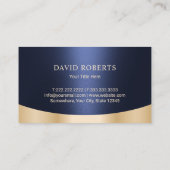 Carte De Visite Logo de la maison immobilière Moderne Marine Bleu  (Dos)